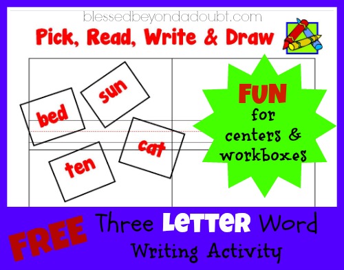 FREE 3-letter-words writing
