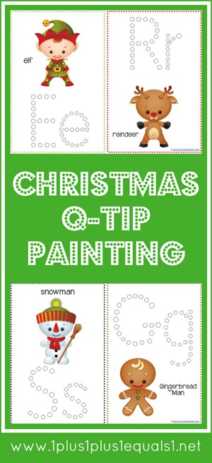 Christmas Q Tip Painting Printables Free