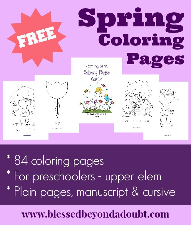 Spring Coloring Pages Freebie