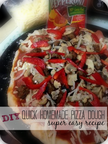 DIY quick homemade pizza dough