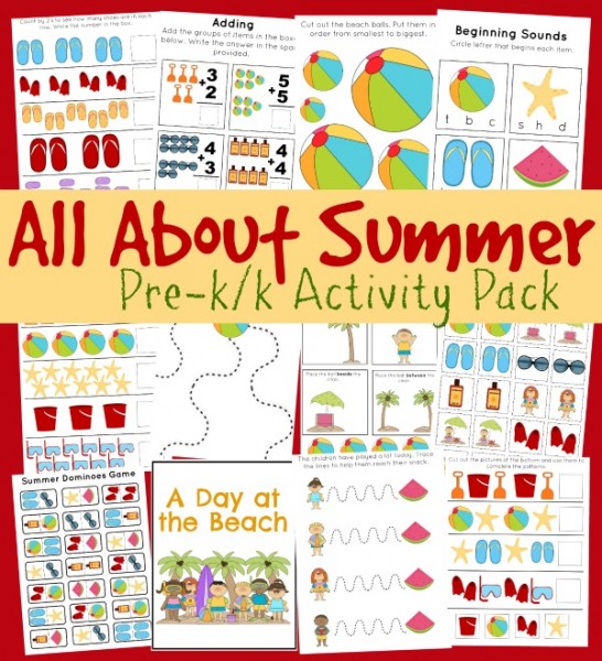 FREE Pre-K/K Summer Printable Pack