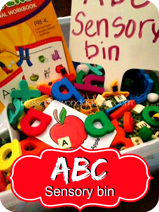 abc's sensory bin