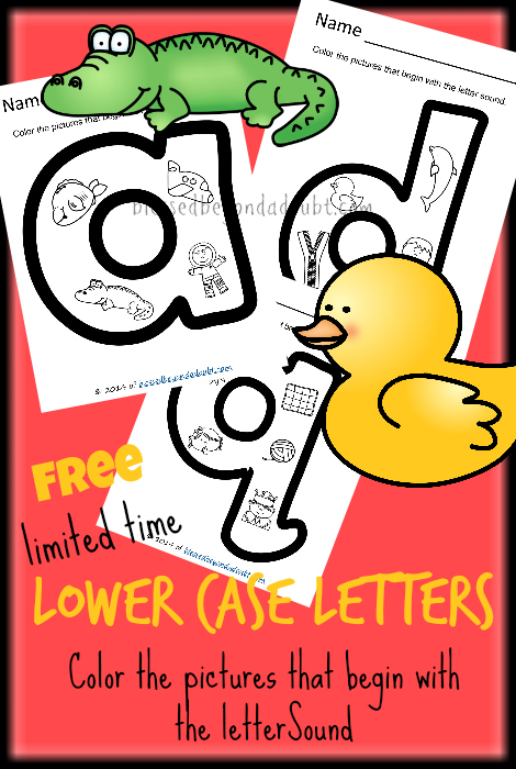 Super FUN Coloring pages. Teach the lowercase letter sounds.