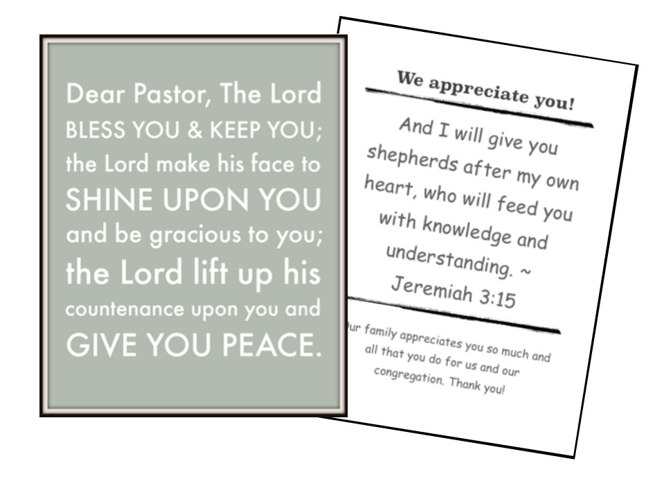 FREE Printables for Pastor Appreciation Month!