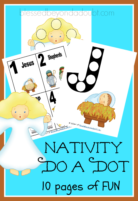 Hurry and grab these FREE Nativity Do a Dot printables!