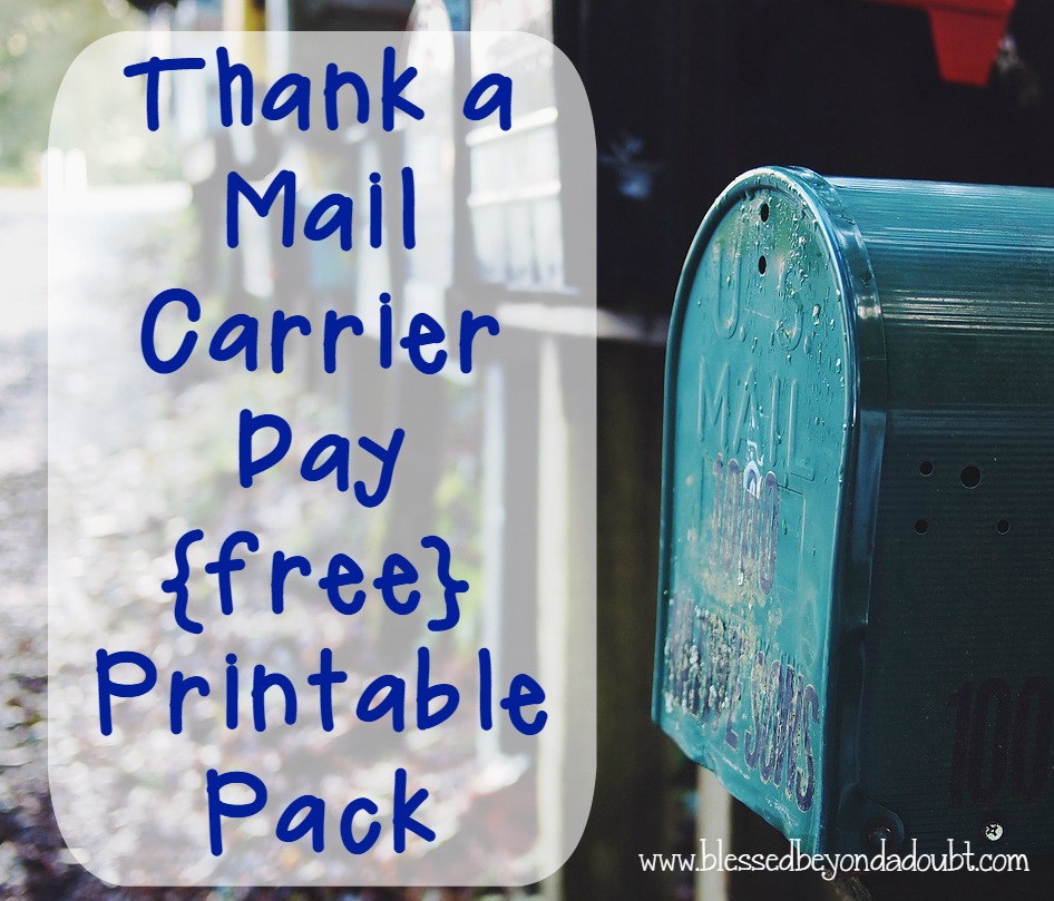 Thank a Mail Carrier Day is coming up Feb 4th!! Use these fun printables to tell your wonderful mailcarrier thanks!! :: www.blessedbeyondadoubt.com