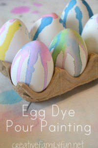 egg dye pour painting @ creativefamilyfun