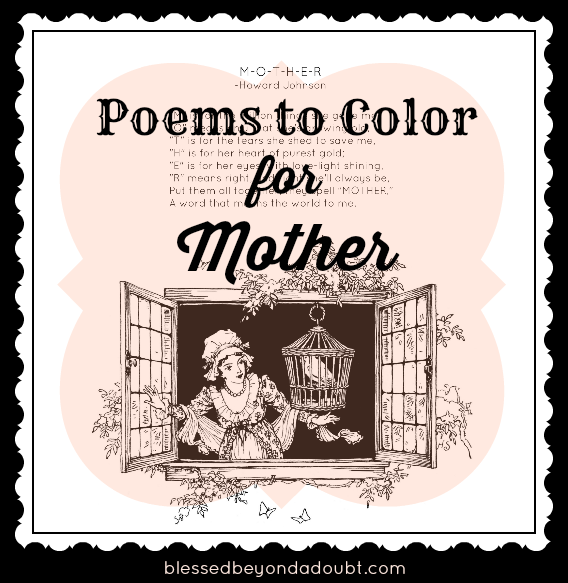 Poems to Color for Mother