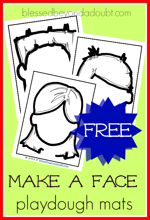 FREE make a face playdough mats that help teach emotions and feelings.