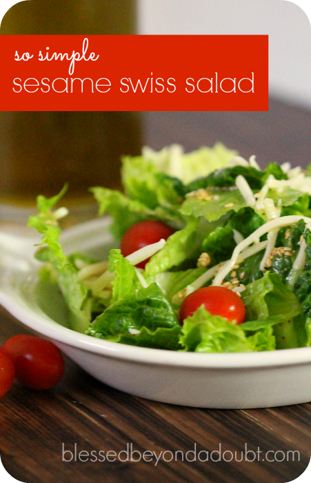 I love this sesame swiss cheese salad! It's so easy, too.
