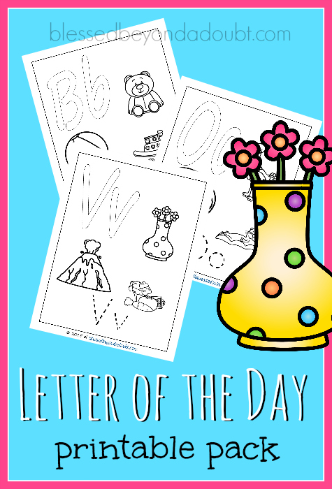 FREE Letter of the Day Printables for PreK and K.