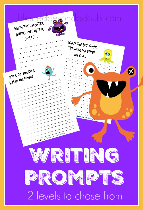Grab these free Monster Writing Prompts to spark the love of creative writing in your students.