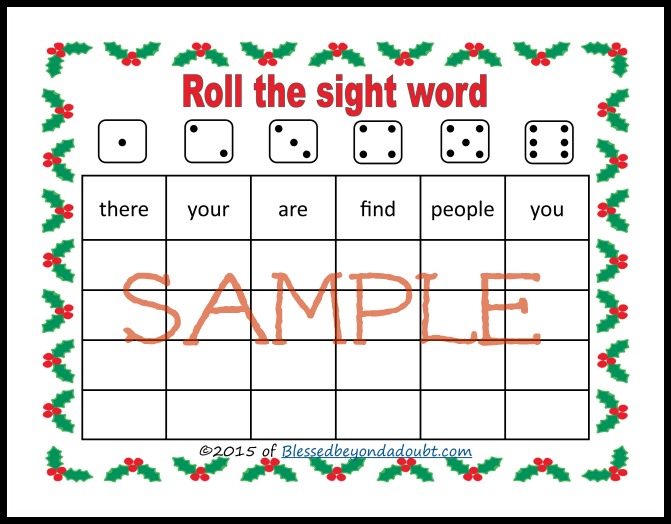 roll a sight word_sample