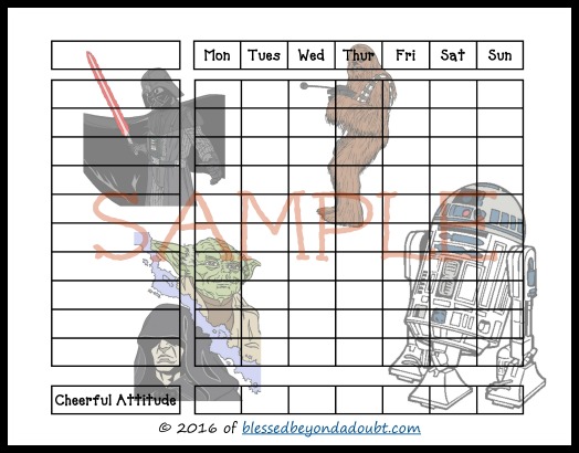 Star Wars Chore Chart