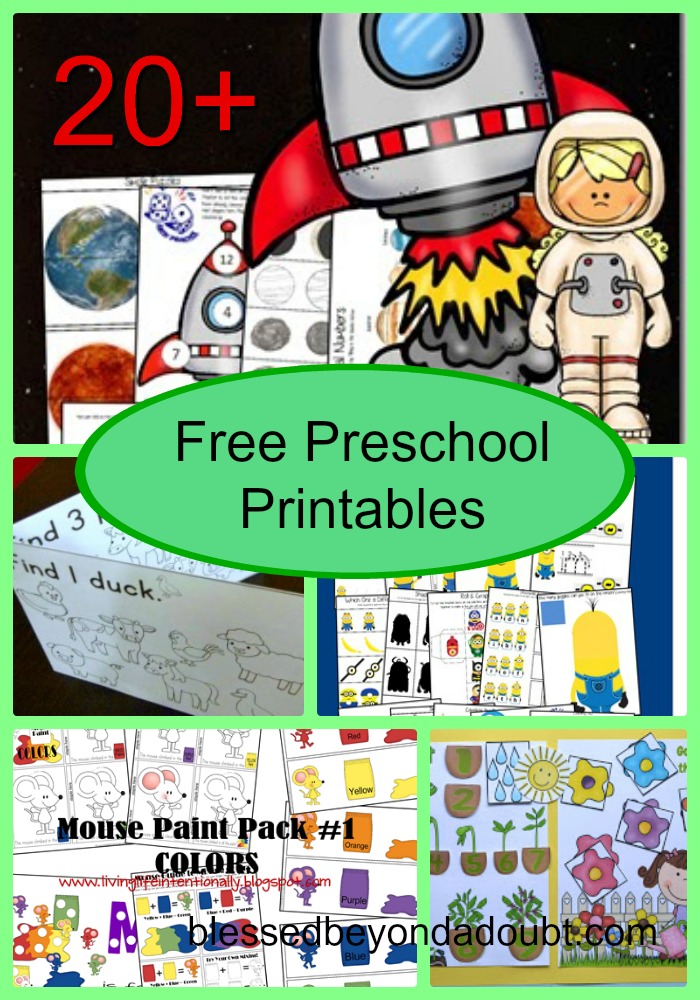 preschool printables PicMonkey Collage