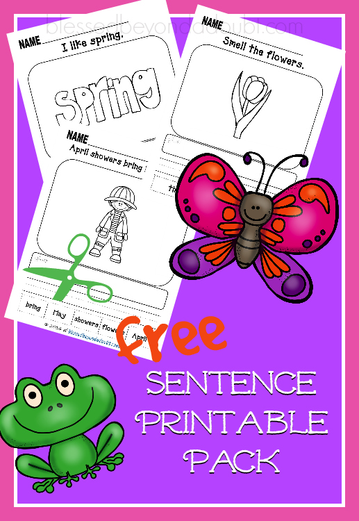 Grab these FREE Spring Printable Worksheets to help master the beginning of sentence structure.
