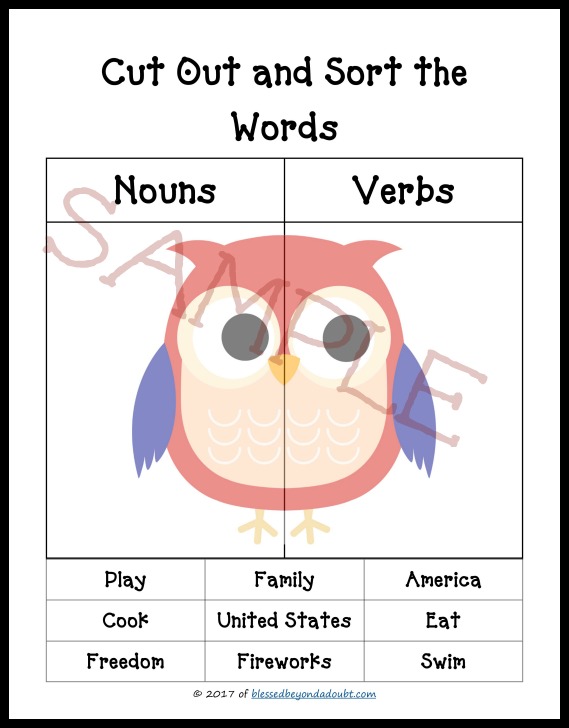 Here are free parts of speech worksheets geared towards 1st and 2nd grades. I like to use these to review my own children in the summer months.
