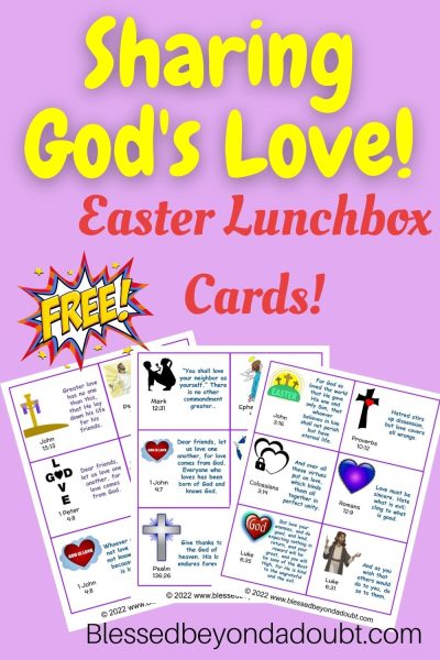 Small notes are great for reminding yourself, your children, and others about the important things in life: your family, your faith, and God's love. Print and cut out these Easter theme lunchbox cards to share with your children and others this Easter season.