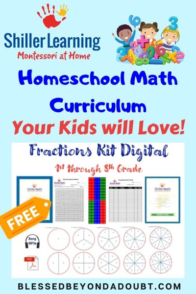 ShillerLearning provides a stellar Montessori math curriculum at a very reasonable price that is for use in the home. This free Digital Fractions Kit is good for children of any age.