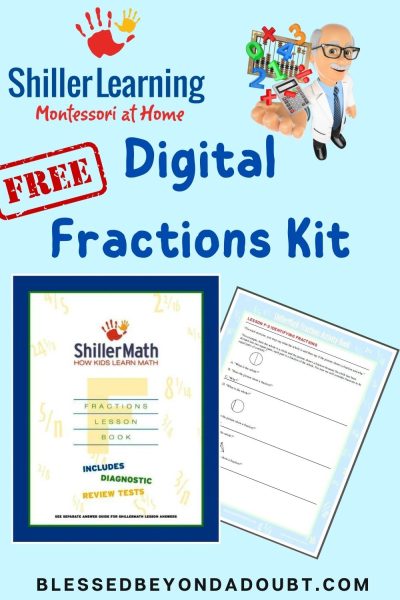 ShillerLearning provides a stellar Montessori math curriculum at a very reasonable price that is for use in the home. This free Digital Fractions Kit is good for children of any age.