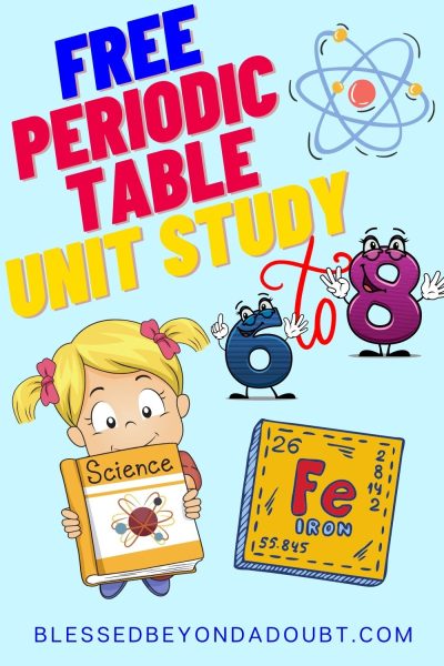 Learning about the periodic table of elements and the basics of chemistry is important for our little scientists. This Unit Study takes you step-by-step from atoms to the periodic table.