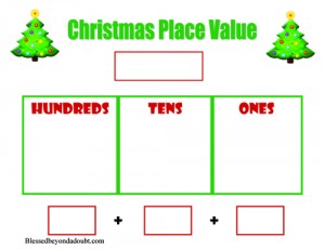 Christmas Place Value Sheet