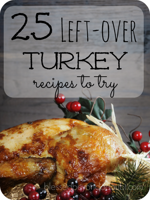 25 wondrful leftover turkey recipes for you to try. 