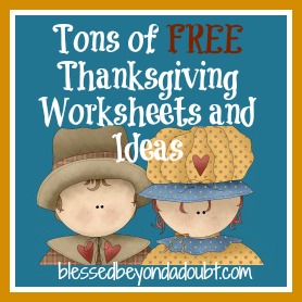 FREE thanksgiving worksheets