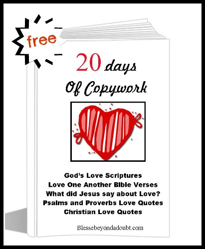 FREE Bible Quotes of God's Love - copywork