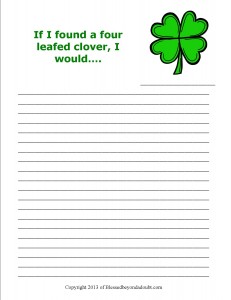 St pats Writing Prompts1
