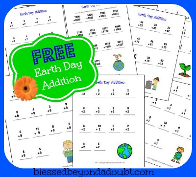 earth day addition printables
