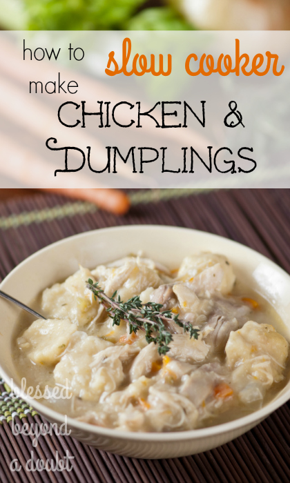 Simplest Chicken and Dumplings EVER made in the Slow Cooker