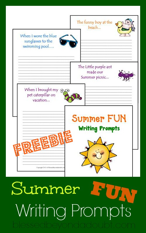FREE summer writing prompts