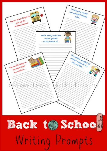 FREE Back to school writing prompts