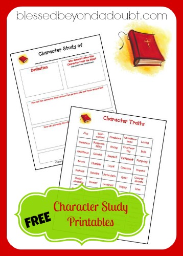 FREE homeschool character study
