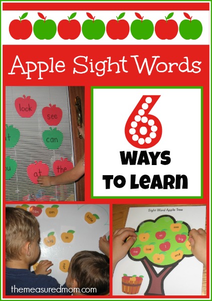 Grab these FREE Apple Sight words and other ideas@