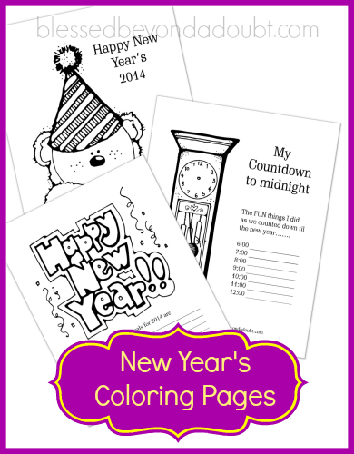 New Year's Coloring Pages