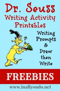 Dr. Seuss Writing Activity Printables Freebies