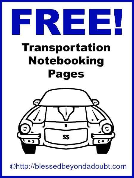 Transportation Notebooking Pages
