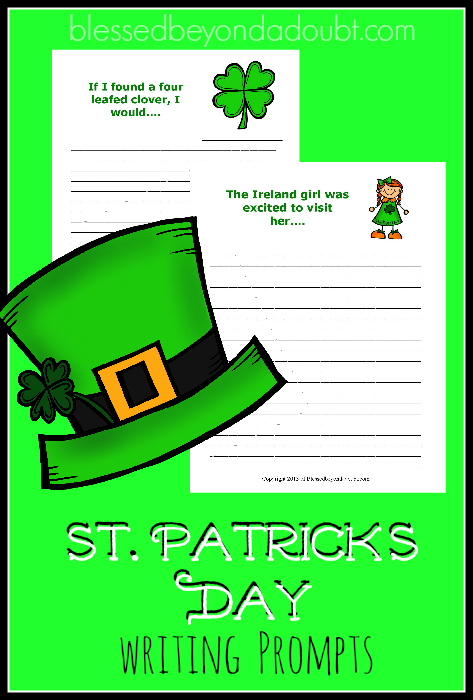 FREE St. Patrick's Day Writing Prompts! Let your children be creative with these FUN printables.