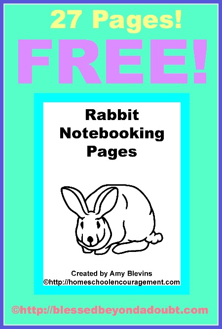 Free Printables Rabbit Notebooking Pages