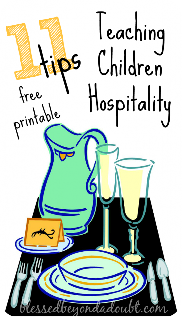 How to teach our kids hospitality with this FREE printable!