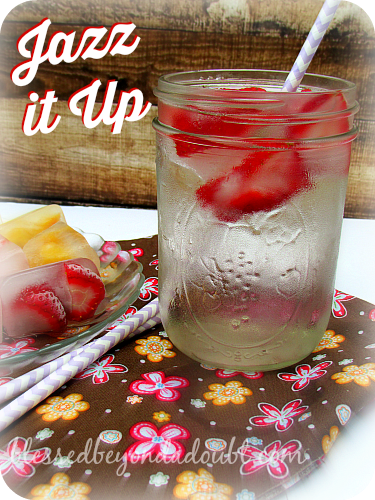 Simple ice cube water! But makes a FUN twist.