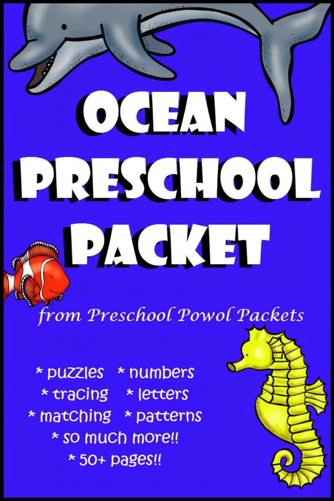 Hurry! FREE for 3 days! Ocean preschool packet cover (1)