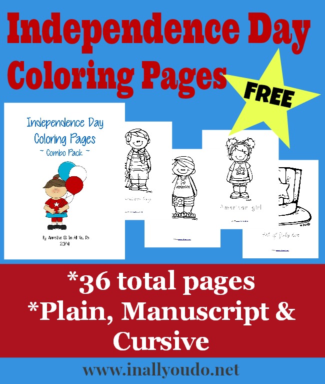 FREE Independence Day Coloring Pages
