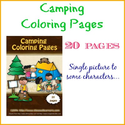 camping Coloring Page BBAD