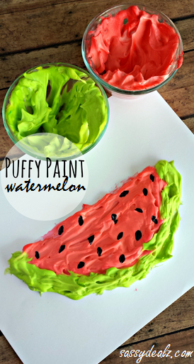puffy paint watermelon
