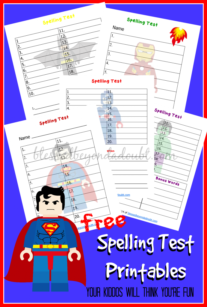 Hurry and grab these FUN Lego Superhero Spelling Test Printables. Perfect for pretests.