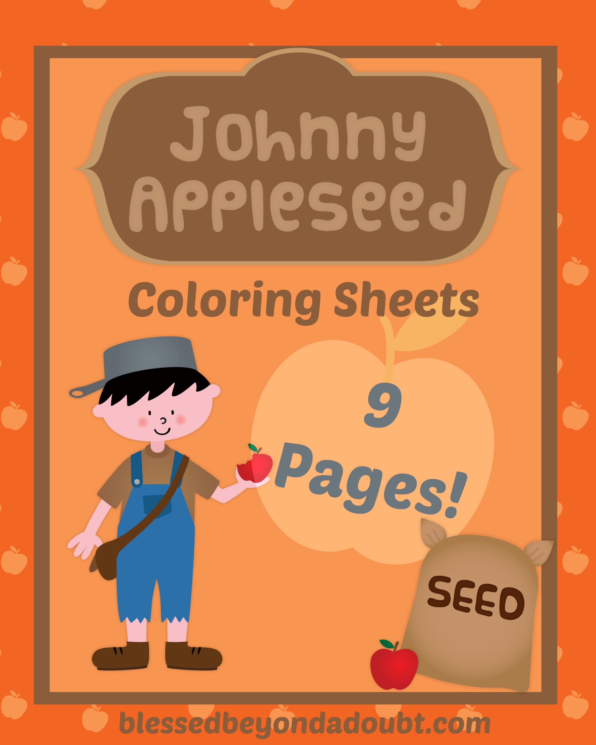 FREE Johnny Appleseed Coloring Pages