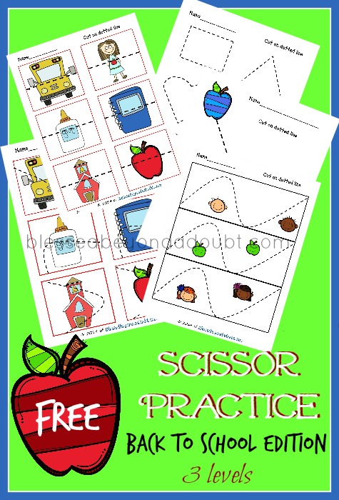 preschool scissor practice